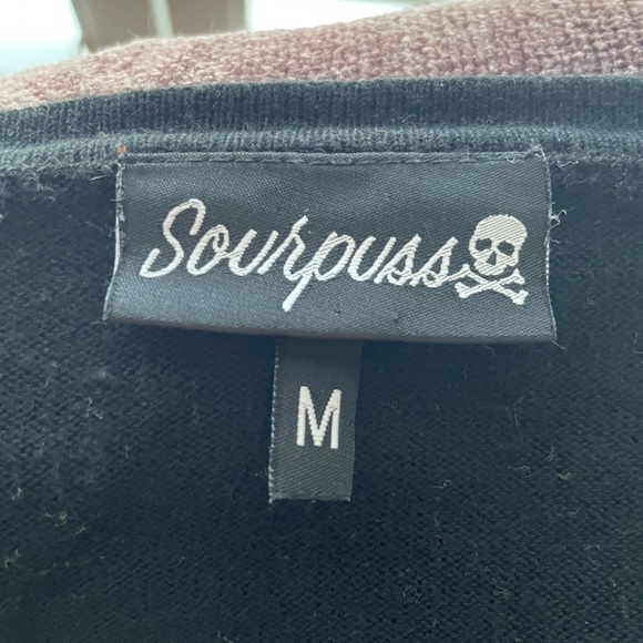 Sourpuss Black Cardigan with Floral Embroidery - Picture 3 of 3